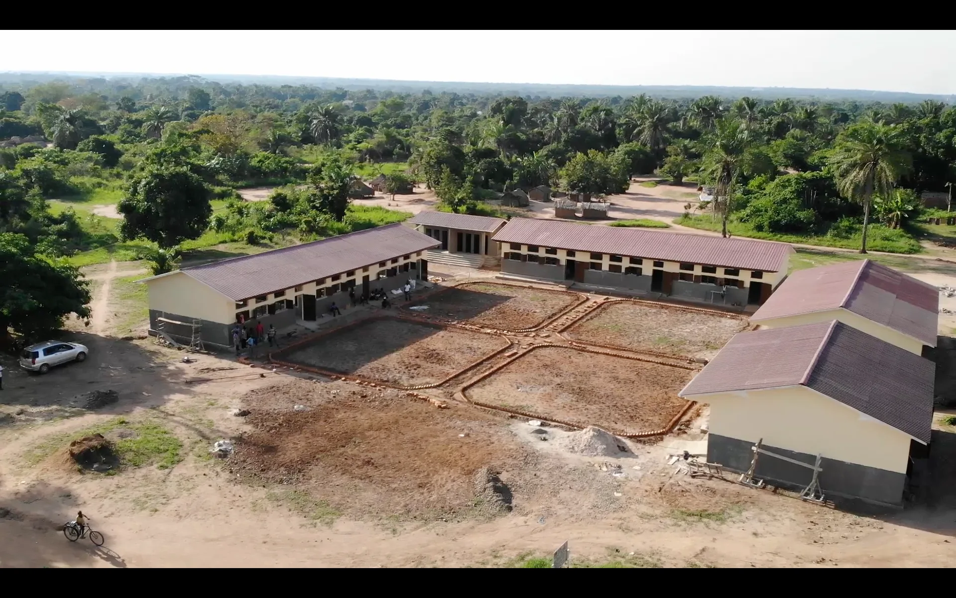 Vue aérienne du chantier